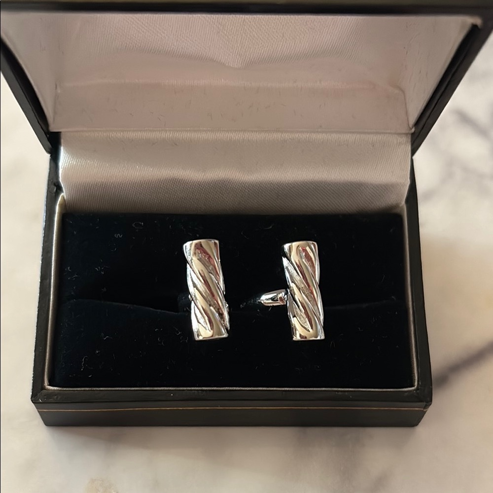 Silver cufflinks
